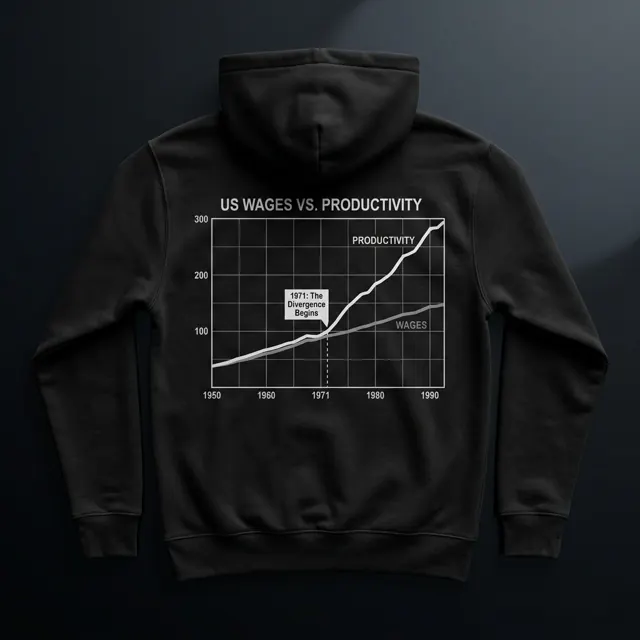 Wages vs. Productivity Hoodie mock-up